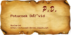Potucsek Dávid névjegykártya